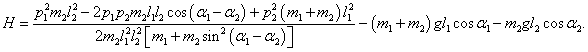 функция Гамильтона двойного маятника