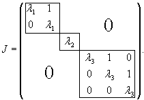 типичная структура жордановой матрицы