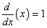 производная от x